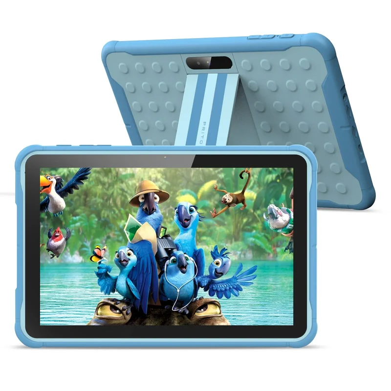 Pritom – Kinder-Tablet 10 Zoll Android 13, 64GB Speicher mit Schutzhülle