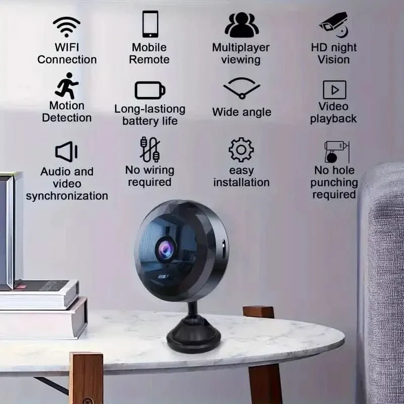 Sicherheitskamera Klein – Magnetische Klein-WLAN-Kamera 1080P HD Für Diskrete Überwachung