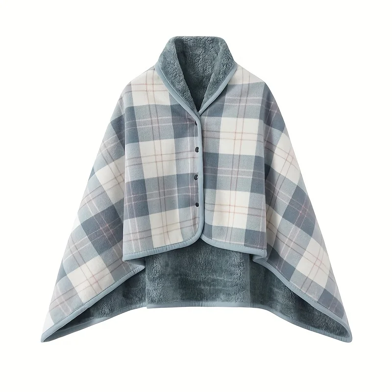 WarmDrape – Tragbare Flanell-Schal-Decke One Size für Zuhause & Büro