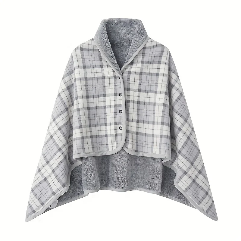 WarmDrape – Tragbare Flanell-Schal-Decke One Size für Zuhause & Büro