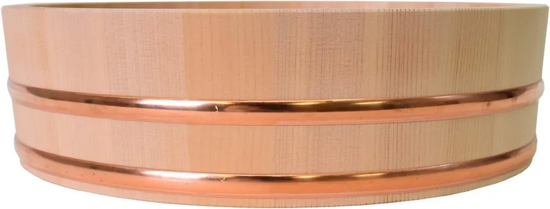 Kiso Crafts Ohitsu Wooden Sawara Sushi Rice Stand