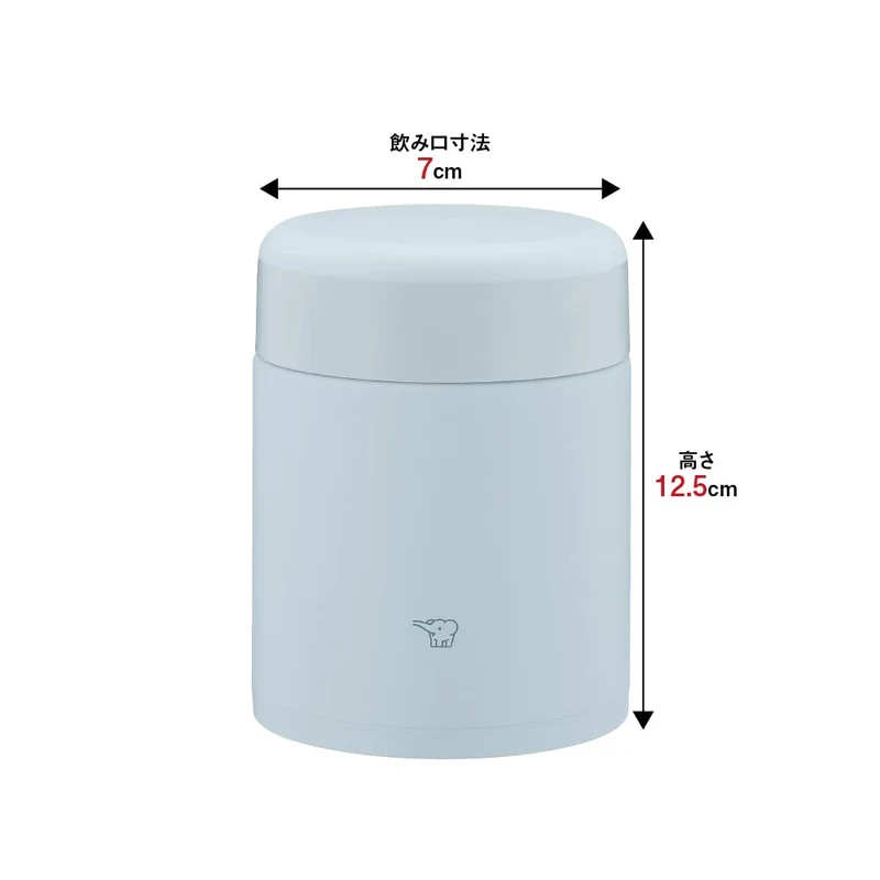 Zojirushi Stainless Steel Insulated Soup Jar Lunch Jar Seamless 400Ml Ice Gray Sw-Ka40-Hl