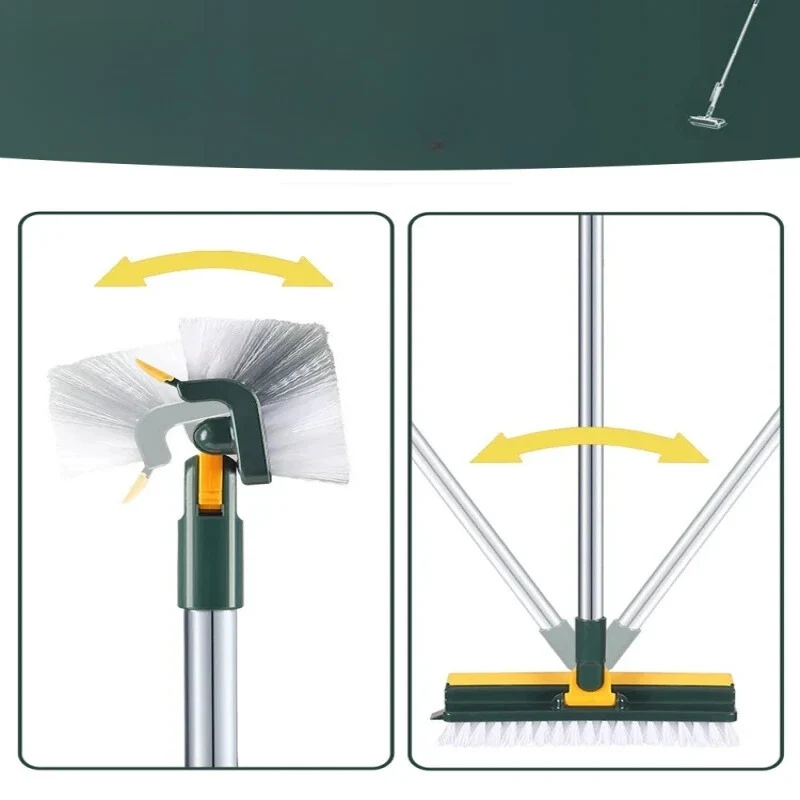 DualClean - Rotierende Bürste mit langem Stiel 2-in-1 für Böden und Fenster