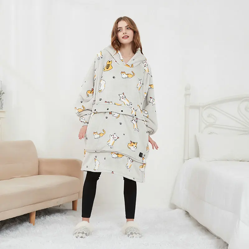 CozyHood - Wärmender Strick-Hoodie für faule Männer