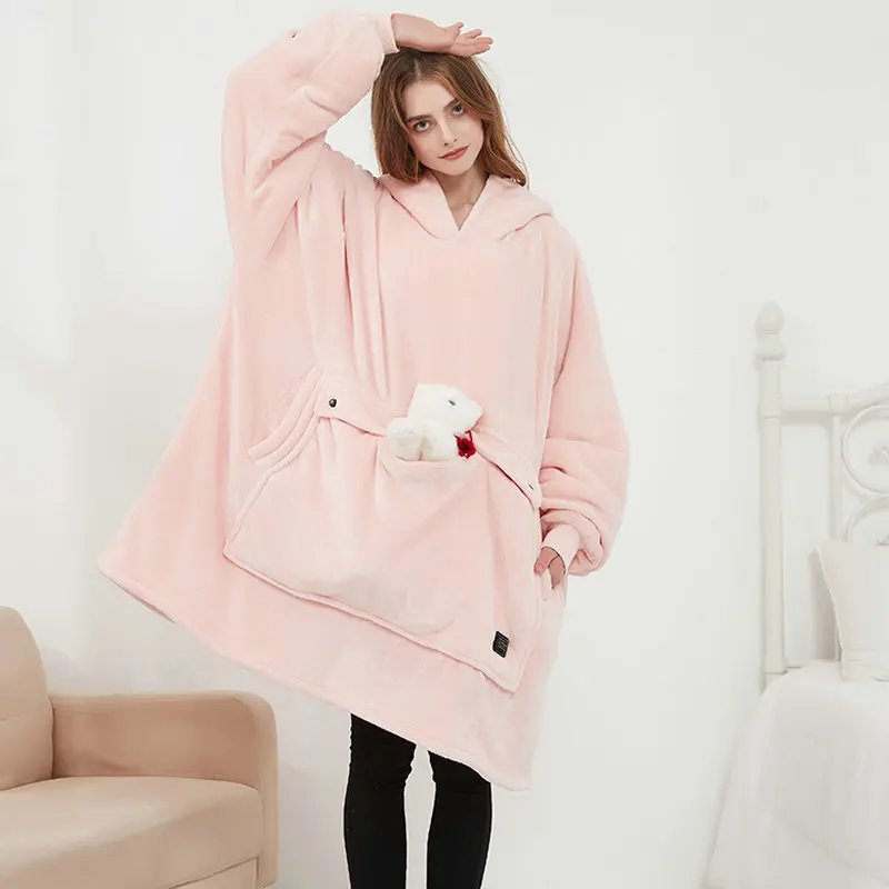 CozyHood - Wärmender Strick-Hoodie für faule Männer
