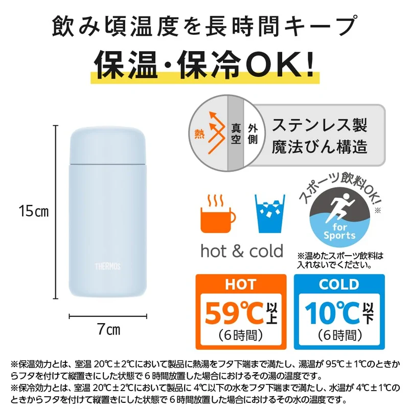 Thermos Soft Blue 350Ml Ceramic Vacuum Insulated Mug Dishwasher Safe