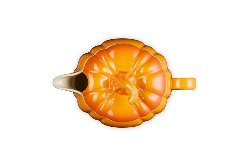 Le Creuset Pumpkin Gravy Boat 400ml Horse Chestnut Microwave Oven Safe