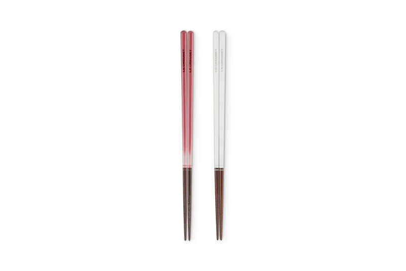 Le Creuset Chopsticks Set of 2 Rose Quartz White Perfect for Weddings Gifts