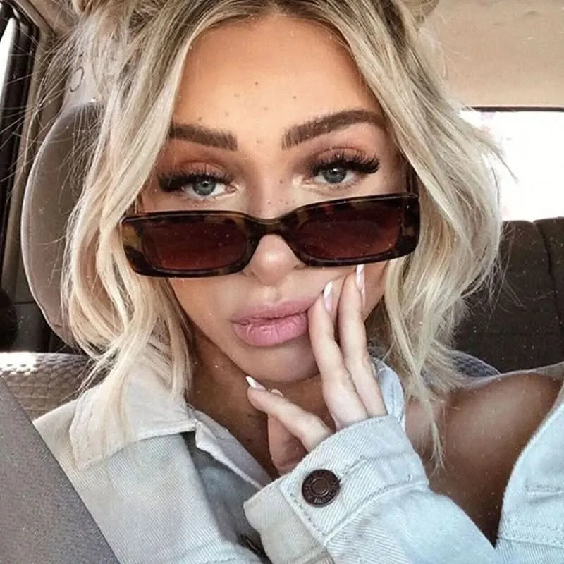 Altmodischer Schatten – Rechteckige Damen-Sonnenbrille Im Retro-Stil Mit UV400-Schutz