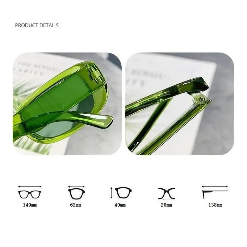 Altmodischer Schatten – Rechteckige Damen-Sonnenbrille Im Retro-Stil Mit UV400-Schutz