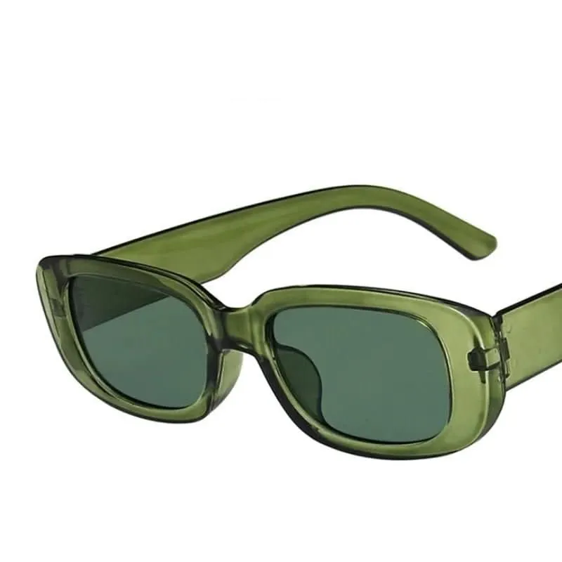 Altmodischer Schatten – Rechteckige Damen-Sonnenbrille Im Retro-Stil Mit UV400-Schutz
