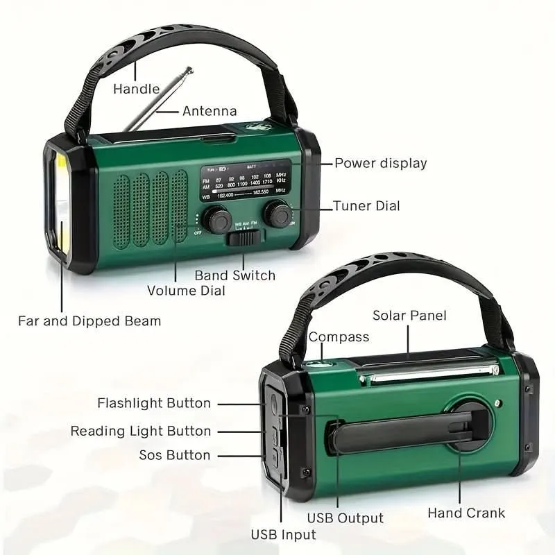 EcoPower Radiogerät – Notfallradio Mit Solar, Taschenlampe Und USB-Ladefunktion