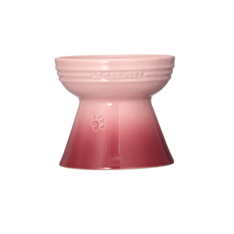 Le Creuset Pet Bowl Natural Pink Stain Resistant Microwave Safe for Pets