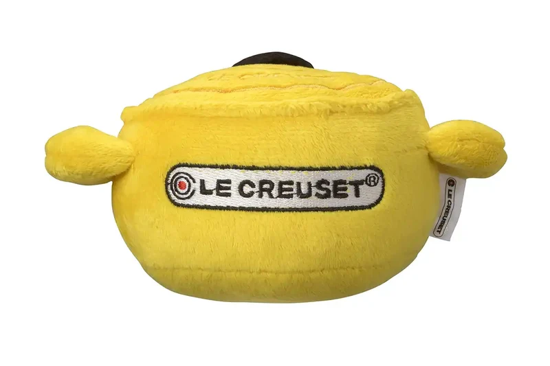 Le Creuset Yellow Plush Pet Toy with Sound - Official Japanese Product