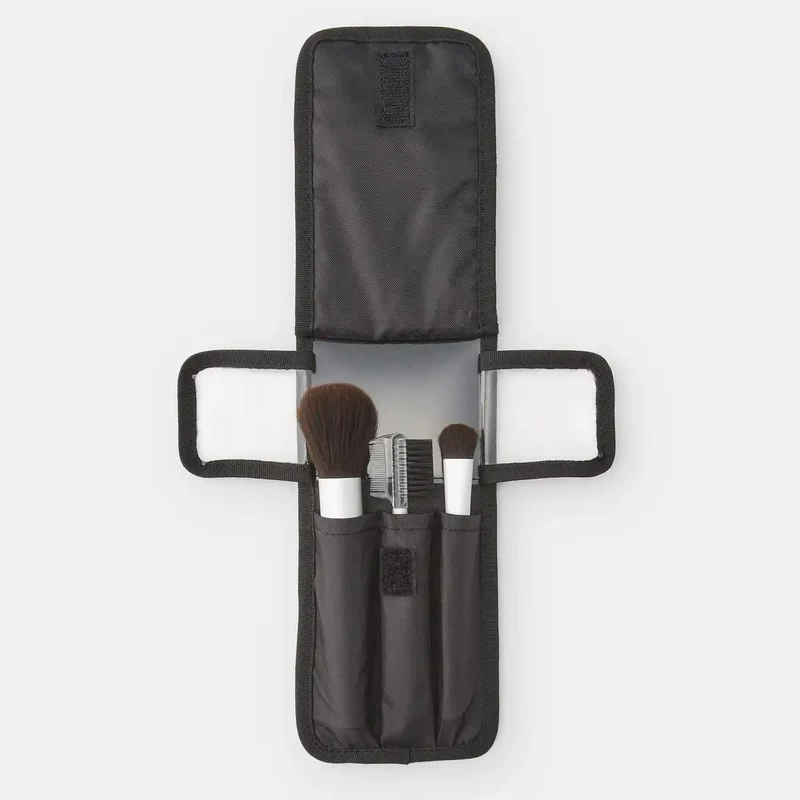 Muji Black Nylon Makeup Brush Pouch 8.5x0.5x19cm 83525446
