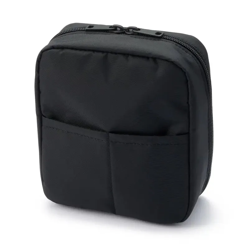 Muji Black Nylon Makeup Pouch 16x14x6cm 83458270 Travel Organizer