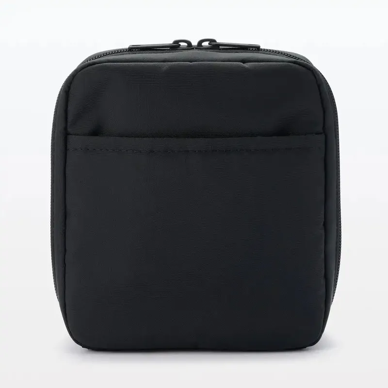 Muji Black Nylon Makeup Pouch 16x14x6cm 83458270 Travel Organizer