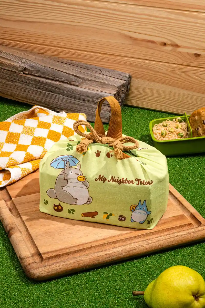 Skater Lunch Box Drawstring Bag Ghibli Totoro Cat Bus for Boys and Girls
