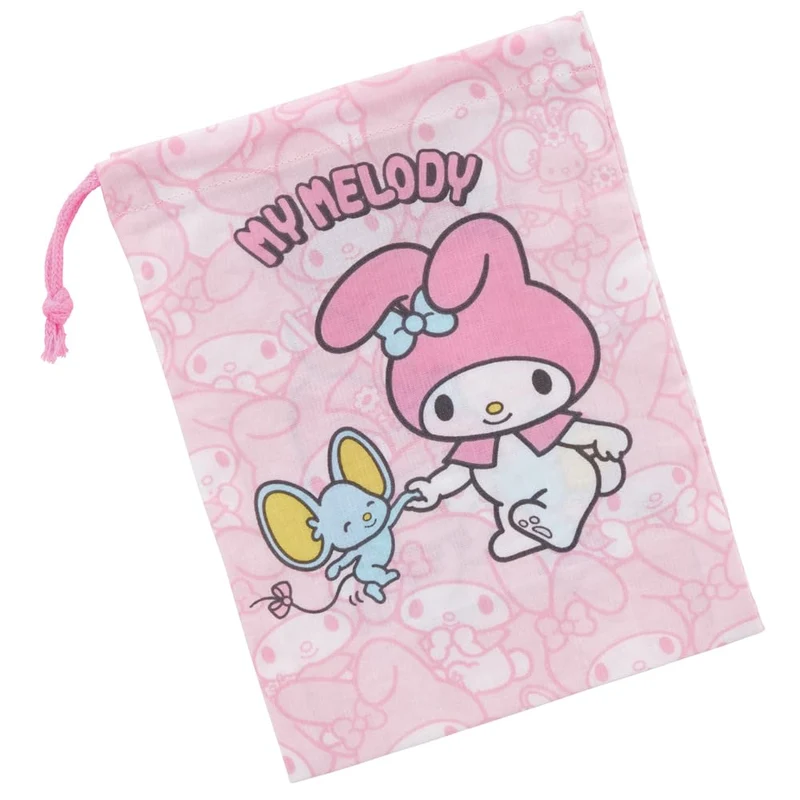 Skater My Melody Ushirou Shiro Sanrio Lunch Box Cup Bag Kb63-A