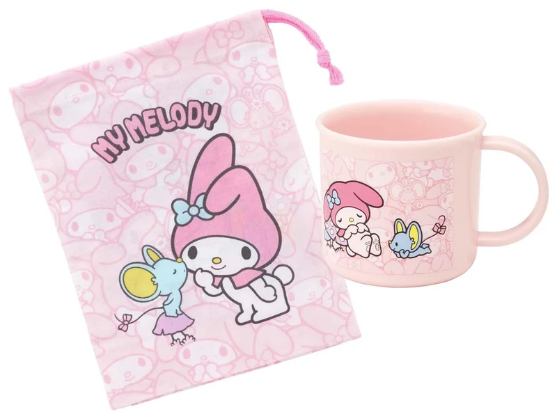Skater My Melody Ushirou Shiro Sanrio Lunch Box Cup Bag Kb63-A