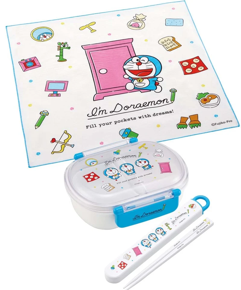 Skater Doraemon Line Sanrio Lunch Cloth 43x43cm -A
