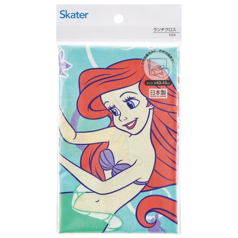 Skater Disney Ariel Kids Lunch Box With 43x43 cm Cloth -