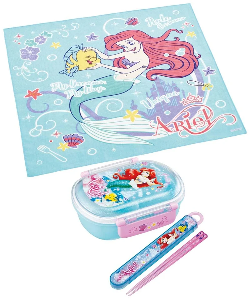 Skater Disney Ariel Kids Lunch Box With 43x43 cm Cloth -