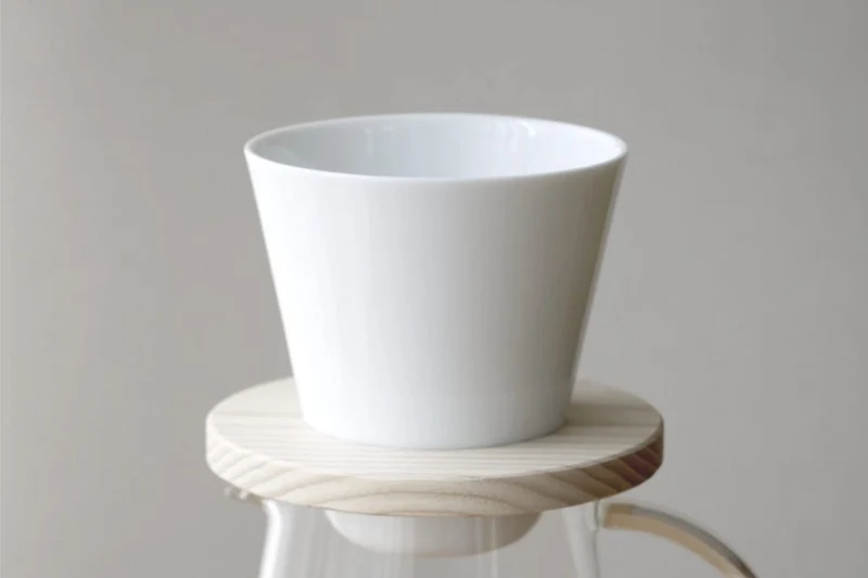 Torch Donut White Porcelain Coffee Dripper Efficient Brewing Tool