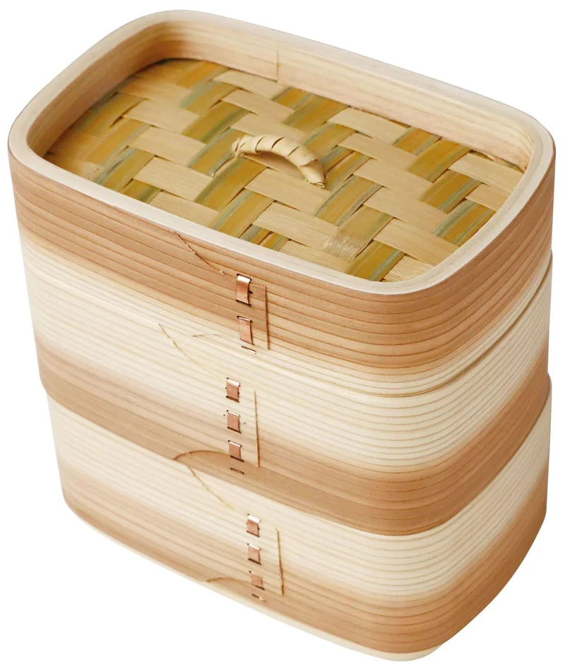 Yamaco Steamer Messtin 2 Tier Natural 15.8x10.5x15.4cm 783564