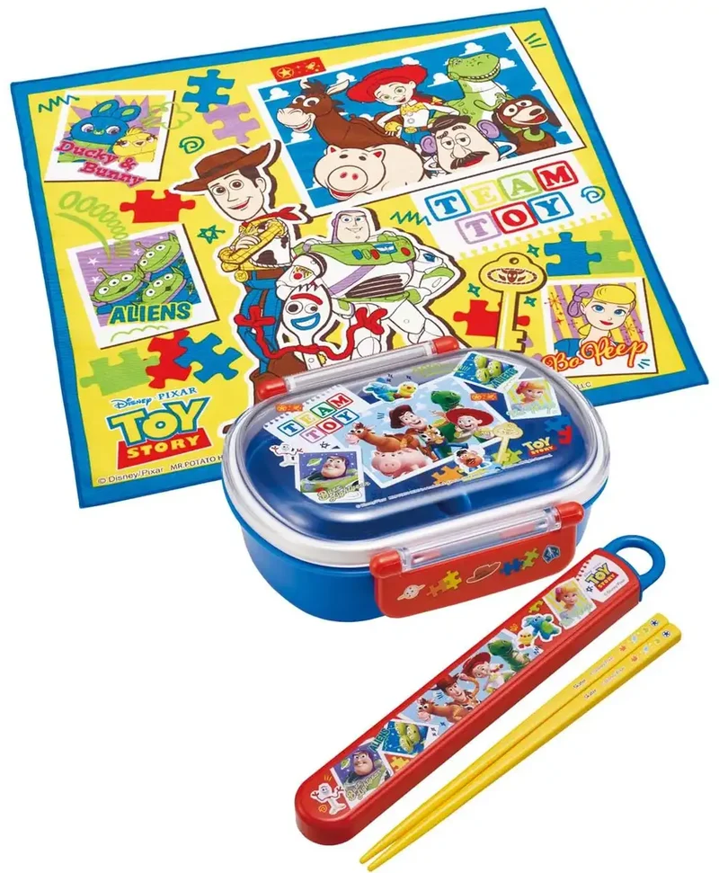Skater Kids Toy Story Lunch Box and Cloth Set 43x43cm
