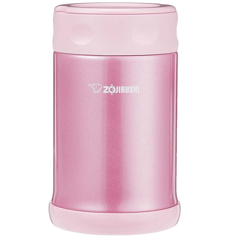Zojirushi Stainless Steel Food Jar 0.5L Shiny Pink 16.9Oz