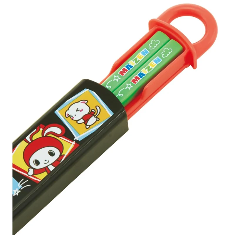 Skater Kids Chopstick Set 16.5cm with Case Antibacterial Easy-Open Japan Made