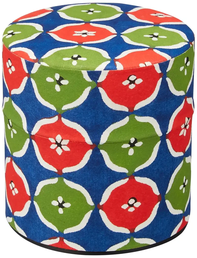 Yamaco Tea Canister 87586 Haikara San Flower Pattern Storage Jar