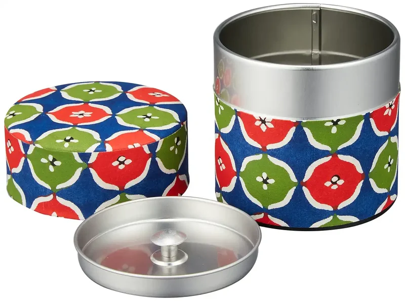 Yamaco Tea Canister 87586 Haikara San Flower Pattern Storage Jar