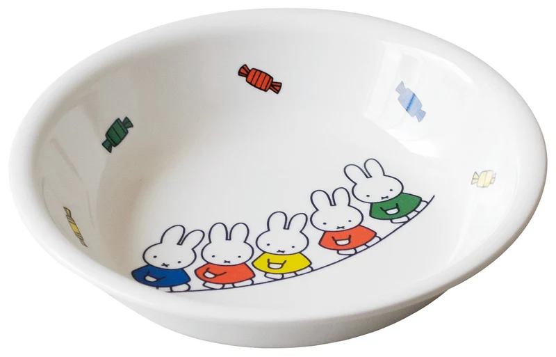Miffy Space Joy Miffy Friends Deep Plate M1305Ft White Durable Dining Dish