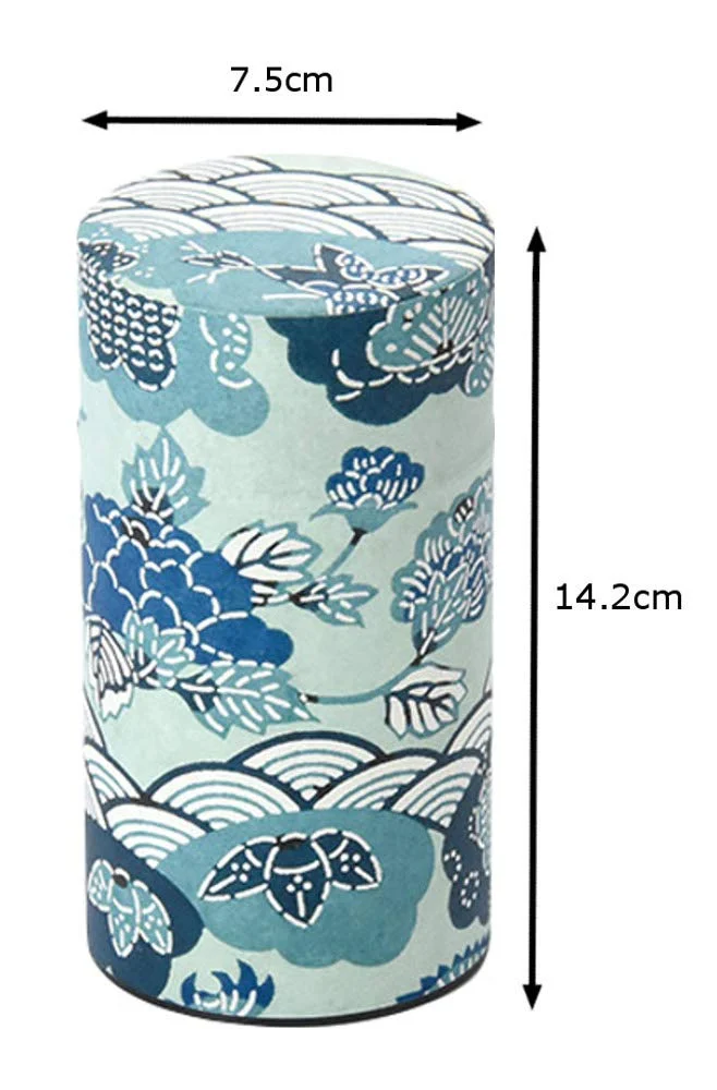 Yamaco Tea Canister L Seigaiha Design