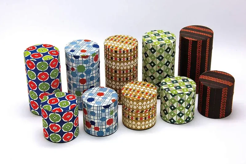 Yamaco Haikara-San Large Stripe Tea Canister 87595 - Stylish Storage Solution