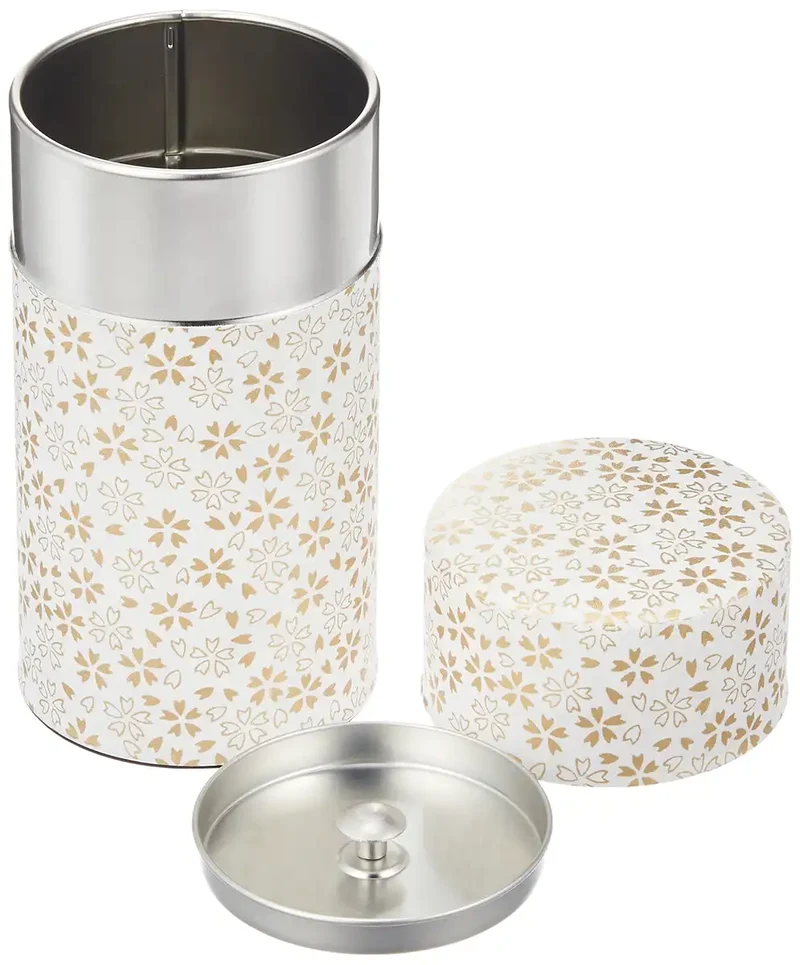 Yamaco Po-Kan Flower Large Tea Canister 80088 - Elegant Storage Solution
