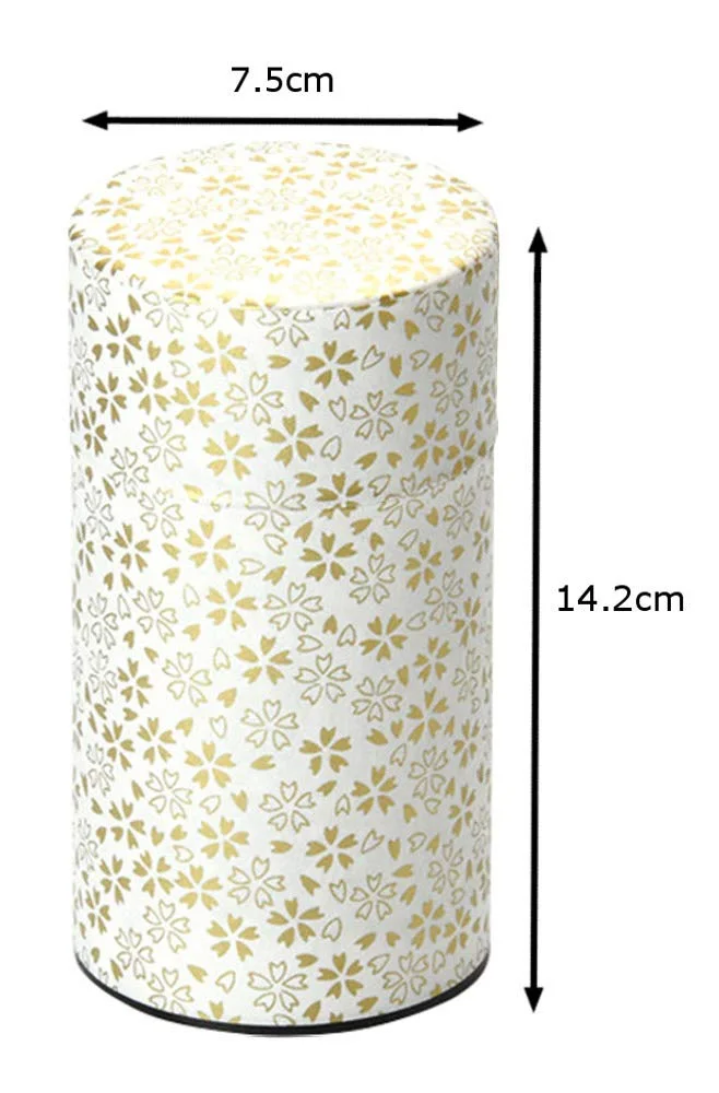 Yamaco Po-Kan Flower Large Tea Canister 80088 - Elegant Storage Solution