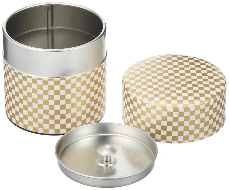 Yamaco Po-Kan Checkered Small Tea Canister Model 80093