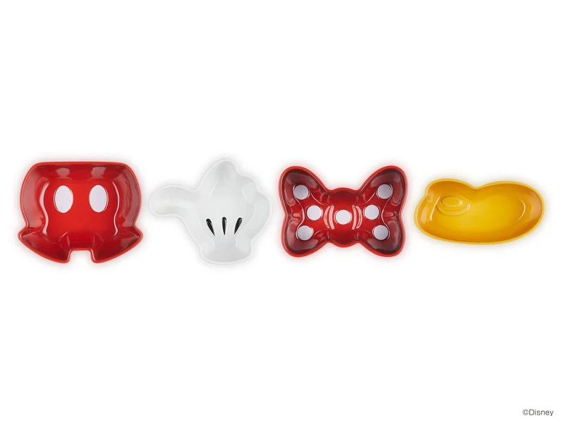Le Creuset Disney Mickey Minnie Mini Dish Set 4pc Oven Safe Japan Import