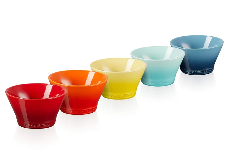 Le Creuset Rainbow 5-Piece Medium Bowl Set Official Japanese Product