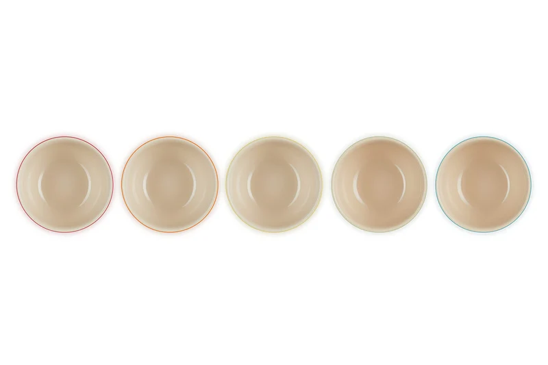 Le Creuset 12cm Rainbow Rice Bowls Pack of 5 Microwave Oven Safe Japan