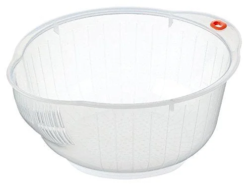 Inomata-K 22cm Japanese Rice Washing Bowl with Side Drainage Holes