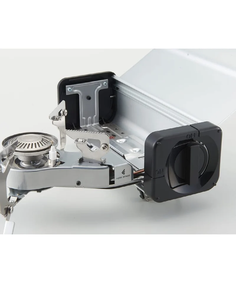 Iwatani Fore Winds Portable Silver Folding Camping Stove for Outdoor Use