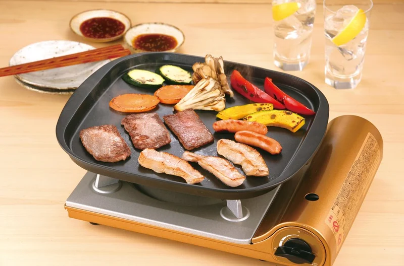 Iwatani Fluorine Coated Teppanyaki Plate Cb-P-Pnaf Non-Stick Griddle