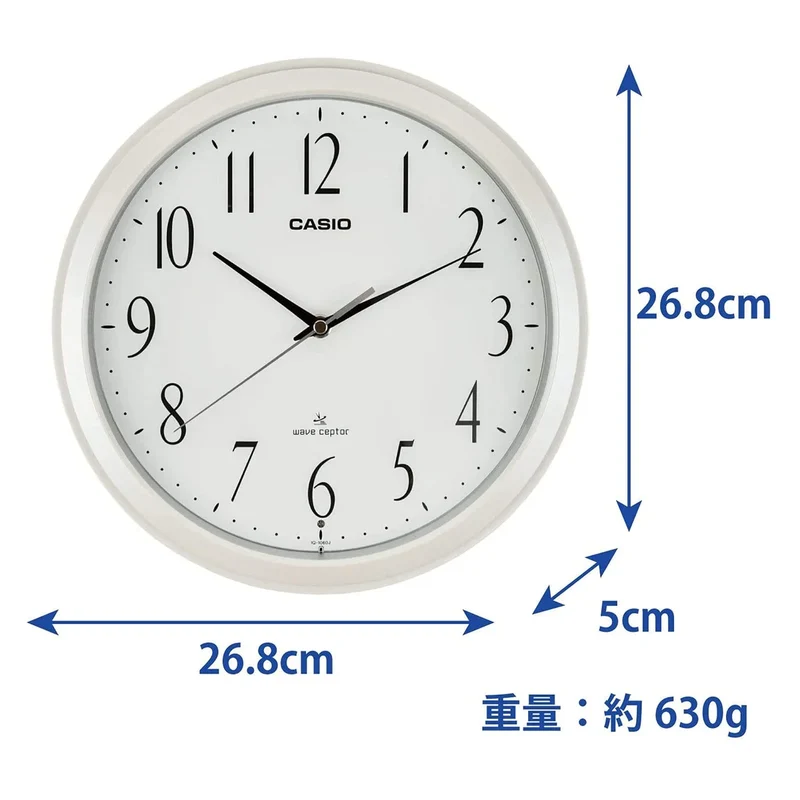 Casio IQ-1060J-7JF 26.8cm White Analog Wall Clock