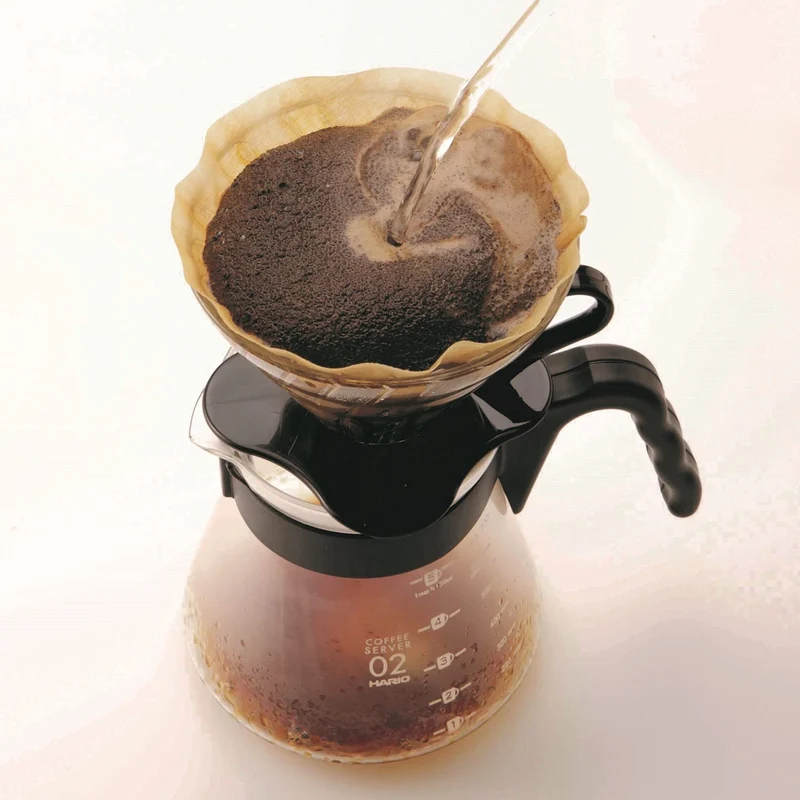 Harry V60 1-2 Cup Glass Dripper Japan Black Coffee Maker