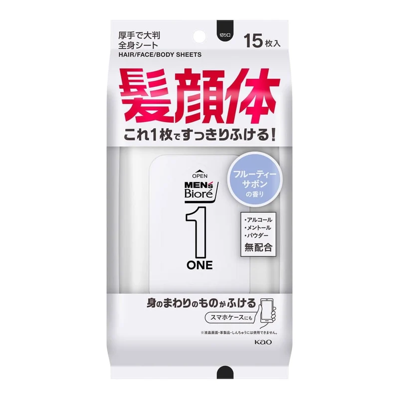 Biore One Clean Fruity Soap Scent (15 sheets)