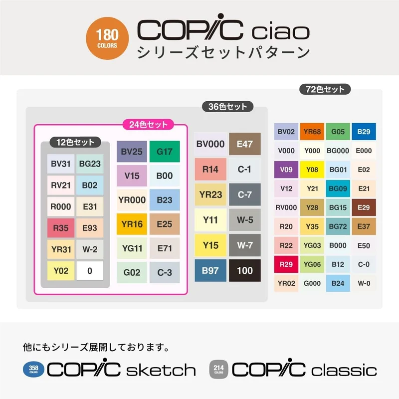 Copic Ciao 36-Color Marker Set for Vibrant Art Creations